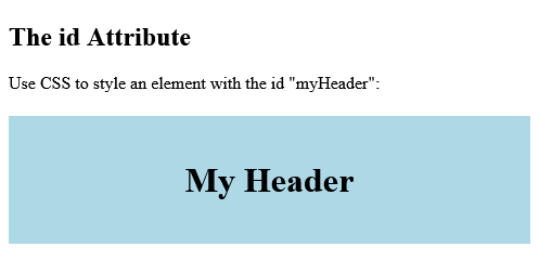 Full Example of Using HTML id Attribute