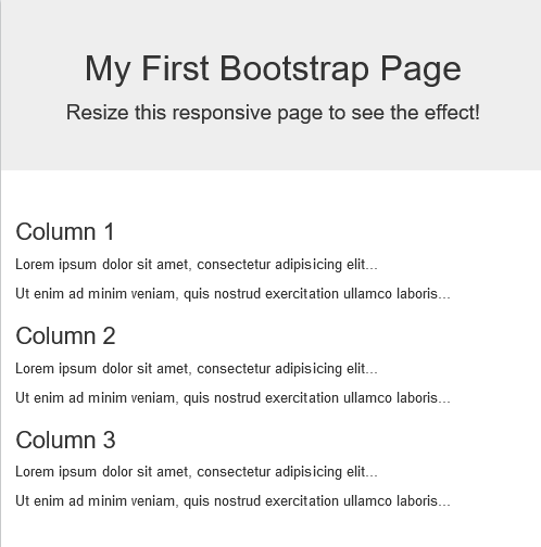 Example of CSS Frameworks Layout with Boostrap