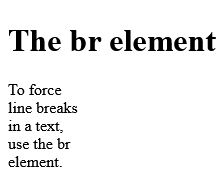 How to create HTML <br> Tag