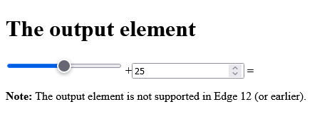 How to add HTML <output> Tag
