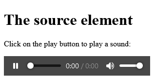 How to create HTML <source> Tag