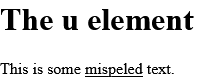 How to create HTML <u> Tag